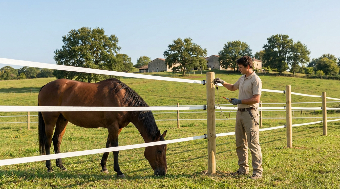 Clôture électrique pour chevaux : installation et sécurité